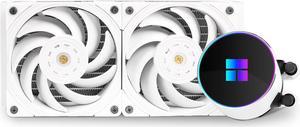 Thermalright Frozen Edge 360 White Liquid CPU Water Cooler with 120mm PWM  Fan,360 White Cold Row Specification,Integrated Water-Cooler Heatsink for
