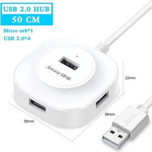 4-Port USB Hub Multi USB Port Expander, Fast Data Transfer USB2.0 Splitter for Laptop, Compatible with All USB Port Device, 50cm length cable