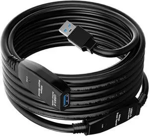 AUBEAMTO USB 3.0 Active Extension Cable 33FT, Long USB Type-A Male to Female Extender Cord, Built-in A Signal Booster Smart Chip, 5Gbps Transfer, for Printer, Xbox, Webcam, VR, Hard Drive, USB Hub