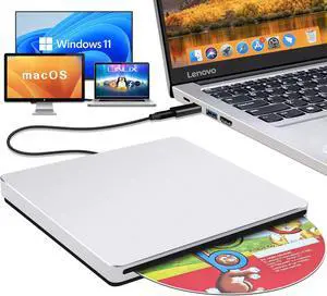 AUBEAMTO USB C SuperDrive for Mac: External CD/DVD Drive for Laptop MacBook Apple Slot-in CD DVD Burner Player Plug and Play for Windows PC with USB 3.0 Adapter AUBEAMTO USB C SuperDrive for Mac: External CD/DVD Drive for Laptop MacBook Apple Slot-in CD DVD Burner Player Plug and Play for Windows PC with USB 3.0 Adapter