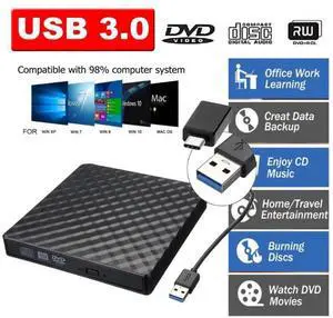 AUBEAMTO External CD DVD Drive, USB 3.0 Type-C Optical Drive, Ultra-Slim Portable DVD CD ROM Disc Player Reader Writer Rewriter Burner Recorder for Laptop PC MacBook Windows Linux Mac OS AUBEAMTO External CD DVD Drive, USB 3.0 Type-C Optical Drive, Ultra-Slim Portable DVD CD ROM Disc Player Reader Writer Rewriter Burner Recorder for Laptop PC MacBook Windows Linux Mac OS