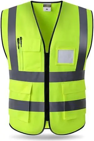 safety vest Reflective Vest Working Clothes for Outdoor sports XL Green