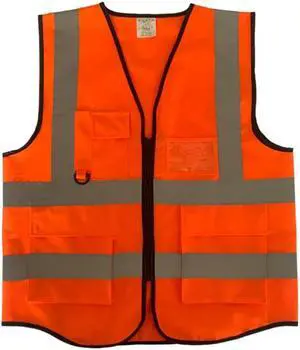 safety vest Reflective Vest Working Clothes for Outdoor sports Large Orange