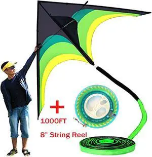 LDLC 9.2FT wide huge Kite for Kids & Adults with 100FT Tail and 8" 1000FT String Reel