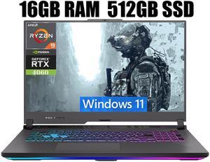 ASUS ROG Strix G17 Gaming Laptop, 17.3" QHD 240Hz Display, AMD Ryzen 9 7945HX 16 Cores Processor, NVIDIA GeForce RTX 4060 8GB GDDR6, Wi-Fi 6E, 16GB DDR5 512GB PCIe SSD, Windows 11 ASUS ROG Strix G17 Gaming Laptop, 17.3" QHD 240Hz Display, AMD Ryzen 9 7945HX 16 Cores Processor, NVIDIA GeForce RTX 4060 8GB GDDR6, Wi-Fi 6E, 16GB DDR5 512GB PCIe SSD, Windows 11