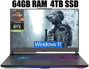ASUS ROG Strix G17 Gaming Laptop, 17.3" QHD 240Hz Display, AMD Ryzen 9 7945HX 16 Cores Processor, NVIDIA GeForce RTX 4060 8GB GDDR6, Wi-Fi 6E, 64GB DDR5 4TB PCIe SSD, Windows 11 ASUS ROG Strix G17 Gaming Laptop, 17.3" QHD 240Hz Display, AMD Ryzen 9 7945HX 16 Cores Processor, NVIDIA GeForce RTX 4060 8GB GDDR6, Wi-Fi 6E, 64GB DDR5 4TB PCIe SSD, Windows 11