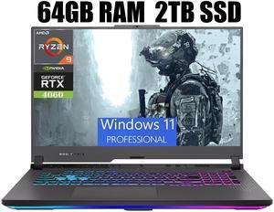 ASUS ROG Strix G17 Gaming Laptop, 17.3" QHD 240Hz Display, AMD Ryzen 9 7945HX 16 Cores Processor, NVIDIA GeForce RTX 4060 8GB GDDR6, Wi-Fi 6E, 64GB DDR5 2TB PCIe SSD, Windows 11 Pro ASUS ROG Strix G17 Gaming Laptop, 17.3" QHD 240Hz Display, AMD Ryzen 9 7945HX 16 Cores Processor, NVIDIA GeForce RTX 4060 8GB GDDR6, Wi-Fi 6E, 64GB DDR5 2TB PCIe SSD, Windows 11 Pro