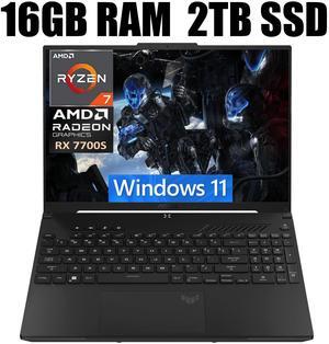 ASUS TUF A16 Gaming Laptop, 16" FHD+ 165Hz Display, AMD Octa-core Ryzen 7 7735HS Processor, AMD Radeon RX 7700S 8GB Graphic, Backlit Keyboard, 720p Webcam, 16GB DDR5  2TB PCIe SSD, Windows 11