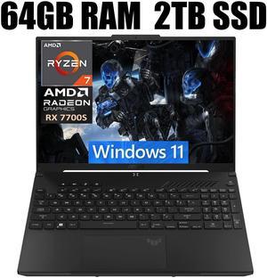 ASUS TUF A16 Gaming Laptop, 16" FHD+ 165Hz Display, AMD Octa-core Ryzen 7 7735HS Processor, AMD Radeon RX 7700S 8GB Graphic, Backlit Keyboard, 720p Webcam, 64GB DDR5 2TB PCIe SSD, Windows 11 ASUS TUF A16 Gaming Laptop, 16" FHD+ 165Hz Display, AMD Octa-core Ryzen 7 7735HS Processor, AMD Radeon RX 7700S 8GB Graphic, Backlit Keyboard, 720p Webcam, 64GB DDR5 2TB PCIe SSD, Windows 11