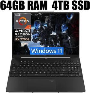 ASUS TUF A16 Gaming Laptop, 16" FHD+ 165Hz Display, AMD Octa-core Ryzen 7 7735HS Processor, AMD Radeon RX 7700S 8GB Graphic, Backlit Keyboard, 720p Webcam, 64GB DDR5  4TB PCIe SSD, Windows 11