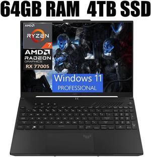 ASUS TUF A16 Gaming Laptop, 16" FHD+ 165Hz Display, AMD Octa-core Ryzen 7 7735HS Processor, AMD Radeon RX 7700S 8GB Graphic, Backlit Keyboard, 720p Webcam, 64GB DDR5 4TB PCIe SSD, Windows 11 Pro ASUS TUF A16 Gaming Laptop, 16" FHD+ 165Hz Display, AMD Octa-core Ryzen 7 7735HS Processor, AMD Radeon RX 7700S 8GB Graphic, Backlit Keyboard, 720p Webcam, 64GB DDR5 4TB PCIe SSD, Windows 11 Pro