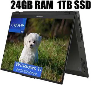 ASUS Vivobook S 16 Flip 2-in-1 Laptop, 16" WUXGA Touchscreen, Intel Core i9-13900H 14 Cores Processor, Intel Iris Xe Graphics, IR Camera, HDMI, Wi-Fi 6, 24GB DDR4  1TB PCIe SSD, Windows 11 Pro