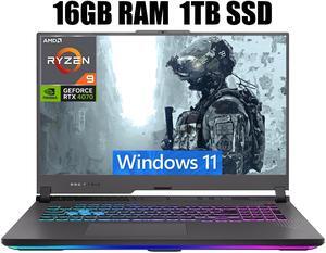 ASUS ROG Strix G17 Gaming Laptop, 17.3" QHD 240Hz, AMD Ryzen 9 7945HX 16-Cores Processor, NVIDIA GeForce RTX 4070 8GB Graphics, Wi-Fi 6E Black RGB Backlit, 16GB DDR5 1TB PCIe SSD, Windows 11 ASUS ROG Strix G17 Gaming Laptop, 17.3" QHD 240Hz, AMD Ryzen 9 7945HX 16-Cores Processor, NVIDIA GeForce RTX 4070 8GB Graphics, Wi-Fi 6E Black RGB Backlit, 16GB DDR5 1TB PCIe SSD, Windows 11