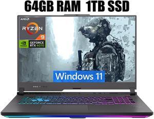 ASUS ROG Strix G17 Gaming Laptop, 17.3" QHD 240Hz, AMD Ryzen 9 7945HX 16-Cores Processor, NVIDIA GeForce RTX 4070 8GB Graphics, Wi-Fi 6E Black RGB Backlit, 64GB DDR5 1TB PCIe SSD, Windows 11 ASUS ROG Strix G17 Gaming Laptop, 17.3" QHD 240Hz, AMD Ryzen 9 7945HX 16-Cores Processor, NVIDIA GeForce RTX 4070 8GB Graphics, Wi-Fi 6E Black RGB Backlit, 64GB DDR5 1TB PCIe SSD, Windows 11
