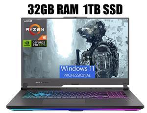 ASUS ROG Strix G17 Gaming Laptop, 17.3" QHD 240Hz, AMD Ryzen 9 7945HX 16-Cores Processor, NVIDIA GeForce RTX 4070 8GB Graphics, Wi-Fi 6E Black RGB Backlit, 32GB DDR5 1TB PCIe SSD, Windows 11 Pro ASUS ROG Strix G17 Gaming Laptop, 17.3" QHD 240Hz, AMD Ryzen 9 7945HX 16-Cores Processor, NVIDIA GeForce RTX 4070 8GB Graphics, Wi-Fi 6E Black RGB Backlit, 32GB DDR5 1TB PCIe SSD, Windows 11 Pro