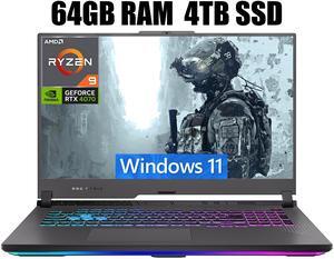 ASUS ROG Strix G17 Gaming Laptop, 17.3" QHD 240Hz, AMD Ryzen 9 7945HX 16-Cores Processor, NVIDIA GeForce RTX 4070 8GB Graphics, Wi-Fi 6E Black RGB Backlit, 64GB DDR5 4TB PCIe SSD, Windows 11 ASUS ROG Strix G17 Gaming Laptop, 17.3" QHD 240Hz, AMD Ryzen 9 7945HX 16-Cores Processor, NVIDIA GeForce RTX 4070 8GB Graphics, Wi-Fi 6E Black RGB Backlit, 64GB DDR5 4TB PCIe SSD, Windows 11