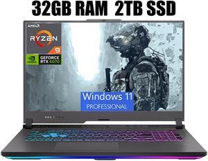 ASUS ROG Strix G17 Gaming Laptop, 17.3" QHD 240Hz, AMD Ryzen 9 7945HX 16-Cores Processor, NVIDIA GeForce RTX 4070 8GB Graphics, Wi-Fi 6E Black RGB Backlit, 32GB DDR5 2TB PCIe SSD, Windows 11 Pro ASUS ROG Strix G17 Gaming Laptop, 17.3" QHD 240Hz, AMD Ryzen 9 7945HX 16-Cores Processor, NVIDIA GeForce RTX 4070 8GB Graphics, Wi-Fi 6E Black RGB Backlit, 32GB DDR5 2TB PCIe SSD, Windows 11 Pro
