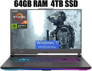 ASUS ROG Strix G17 Gaming Laptop, 17.3" QHD 240Hz, AMD Ryzen 9 7945HX 16-Cores Processor, NVIDIA GeForce RTX 4070 8GB Graphics, Wi-Fi 6E Black RGB Backlit, 64GB DDR5 4TB PCIe SSD, Windows 11 Pro ASUS ROG Strix G17 Gaming Laptop, 17.3" QHD 240Hz, AMD Ryzen 9 7945HX 16-Cores Processor, NVIDIA GeForce RTX 4070 8GB Graphics, Wi-Fi 6E Black RGB Backlit, 64GB DDR5 4TB PCIe SSD, Windows 11 Pro
