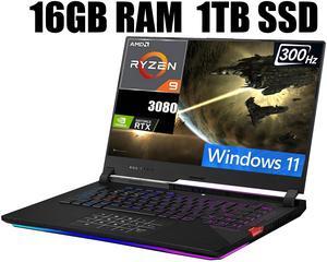 ASUS ROG Strix 15 Gaming Laptop, 15.6" 300Hz FHD Display, AMD Ryzen 9 5900HX 8 cores Processor, NVIDIA GeForce RTX 3080 8GB GDDR6, RGB Keyboard, 16GB DDR4  1TB PCIe SSD, Windows 11