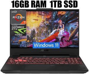 ASUS TUF Gaming A15 Gaming Laptop, 15.6" 144Hz Full HD (1920x1080) Display, AMD Ryzen 7 7735HS 8 Cores, NVIDIA GeForce RTX 4050 6GB GDDR6, Wi-Fi 6E, 16GB DDR5  1TB PCIe SSD, Windows 11