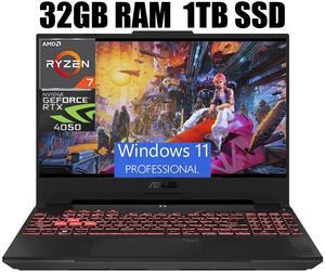 ASUS TUF Gaming A15 Gaming Laptop, 15.6" 144Hz Full HD (1920x1080) Display, AMD Ryzen 7 7735HS 8 Cores, NVIDIA GeForce RTX 4050 6GB GDDR6, Wi-Fi 6E, 32GB DDR5  1TB PCIe SSD, Windows 11 Pro