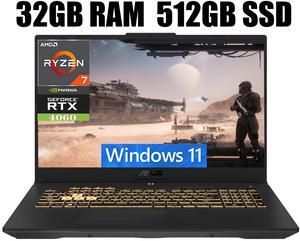 ASUS TUF Gaming A17 Gaming Laptop, 17.3" FHD 144Hz Display, AMD Ryzen 7 7735HS 8 Cores processor, NVIDIA GeForce RTX 4060 8GB GDDR6, Wi-Fi 6 Bluetooth 5.2, 32GB DDR5 512GB PCIe SSD, Windows 11 ASUS TUF Gaming A17 Gaming Laptop, 17.3" FHD 144Hz Display, AMD Ryzen 7 7735HS 8 Cores processor, NVIDIA GeForce RTX 4060 8GB GDDR6, Wi-Fi 6 Bluetooth 5.2, 32GB DDR5 512GB PCIe SSD, Windows 11