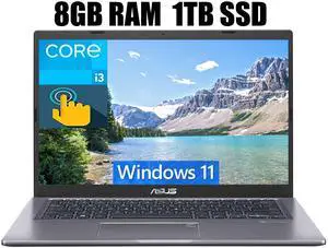 ASUS VivoBook 15 Laptop, 15.6" FHD1920 x 1080 Touchscreen, Intel Core i3-1115G4 2 Cores (up to 4.10 GHz) Processor, Intel UHD Graphics, Fingerprint Reader, 8GB DDR4  1TB PCIe SSD, Windows 11
