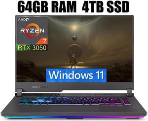 ASUS ROG Strix G17 Gaming Laptop, 17.3" FHD 144Hz Display, AMD Ryzen 7 6800H 8 cores Processor, NVIDIA GeForce RTX 3050 4GB GDDR6, RGB Keyboard, 64GB DDR5  4TB PCIe SSD, Windows 11