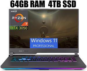 ASUS ROG Strix G17 Gaming Laptop, 17.3" FHD 144Hz Display, AMD Ryzen 7 6800H 8 cores Processor, NVIDIA GeForce RTX 3050 4GB GDDR6, RGB Keyboard, 64GB DDR5  4TB PCIe SSD, Windows 11 Pro