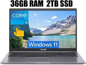 ASUS Vivobook 15 Laptop, 15.6" FHD (1920 x 1080) Touchscreen, Intel Core i5-1135G7 4 Cores Processor, Intel Iris Xe Graphics, Webcam, HDMI, Wi-Fi, 36GB DDR4  2TB PCIe SSD, Windows 11