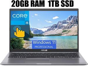 ASUS Vivobook 15 Laptop, 15.6" FHD (1920 x 1080) Touchscreen, Intel Core i5-1135G7 4 Cores Processor, Intel Iris Xe Graphics, Webcam, HDMI, Wi-Fi, 20GB DDR4  1TB PCIe SSD, Windows 11 Pro