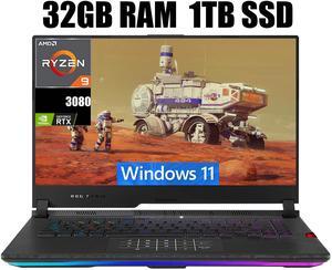ASUS ROG Strix Scar 15 Gaming Laptop, 15.6" FHD 300Hz Display, AMD Ryzen 9 5900HX 8 cores Processor, NVIDIA GeForce RTX 3080 8GB GDDR6, RGB Keyboard, 32GB DDR4  1TB PCIe SSD, Windows 11