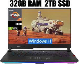 ASUS ROG Strix Scar 15 Gaming Laptop, 15.6" FHD 300Hz Display, AMD Ryzen 9 5900HX 8 cores Processor, NVIDIA GeForce RTX 3080 8GB GDDR6, RGB Keyboard, 32GB DDR4  2TB PCIe SSD, Windows 11
