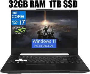 ASUS TUF Dash 15 Gaming Laptop, 15.6" 144Hz Full HD Display, Intel Core i7-12650H 10 Cores Processor, NVIDIA GeForce RTX 3070 8GB GDDR6, Backlit KB, Wi-Fi 6, 32GB DDR5  1TB PCIe SSD, Windows 11 Pro
