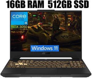 ASUS TUF Gaming F15 Gaming Laptop, 15.6" FHD 144Hz Display, Intel Core i5-12500H 12-Core processor, GeForce RTX 3050 6 GB GDDR6, Backlit Keyboard, Wi-Fi 6, 16GB DDR4  512GB PCIe SSD, Windows 11
