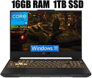 ASUS TUF Gaming F15 Gaming Laptop, 15.6" FHD 144Hz Display, Intel Core i5-12500H 12-Core processor, GeForce RTX 3050 6 GB GDDR6, Backlit Keyboard, Wi-Fi 6, 16GB DDR4  1TB PCIe SSD, Windows 11