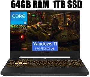ASUS TUF Gaming F15 Gaming Laptop, 15.6" FHD 144Hz Display, Intel Core i5-12500H 12-Core processor, GeForce RTX 3050 6 GB GDDR6, Backlit Keyboard, Wi-Fi 6, 64GB DDR4  1TB PCIe SSD, Windows 11 Pro
