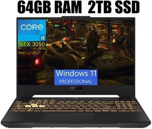 ASUS TUF Gaming F15 Gaming Laptop, 15.6" FHD 144Hz Display, Intel Core i5-12500H 12-Core processor, GeForce RTX 3050 6 GB GDDR6, Backlit Keyboard, Wi-Fi 6, 64GB DDR4  2TB PCIe SSD, Windows 11 Pro