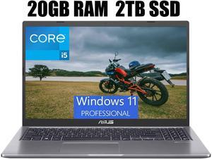 ASUS VivoBook 15 Thin and Light Laptop, 15.6" FHD (1920 x 1080) Display, Intel Core i5-1135G7 4 cores Processor, Intel Iris Xe Graphics, Fingerprint, 20GB DDR4  2TB PCIe SSD, Windows 11 Pro