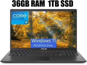 ASUS Vivobook 15 Laptop, 15.6" FHD (1920 x 1080) Display, Intel Core i5-1135G7 4 Cores Processor, Intel Iris Xe Graphics, Wi-Fi + Bluetooth, 36GB DDR4  1TB PCIe SSD, Windows 11 Pro