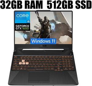 ASUS TUF F15 Gaming Laptop, 15.6" FHD 144Hz Display, Intel Core i5-10300H 4 cores Processor, NVIDIA GeForce GTX 1650 4GB, Wi-Fi 6, 32GB DDR4  512GB PCIe SSD, Windows 11