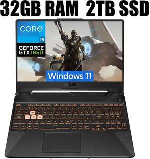 ASUS TUF F15 Gaming Laptop, 15.6" FHD 144Hz Display, Intel Core i5-10300H 4 cores Processor, NVIDIA GeForce GTX 1650 4GB, Wi-Fi 6, 32GB DDR4  2TB PCIe SSD, Windows 11