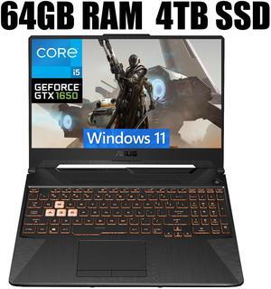 ASUS TUF F15 Gaming Laptop, 15.6" FHD 144Hz Display, Intel Core i5-10300H 4 cores Processor, NVIDIA GeForce GTX 1650 4GB, Wi-Fi 6, 64GB DDR4  4TB PCIe SSD, Windows 11