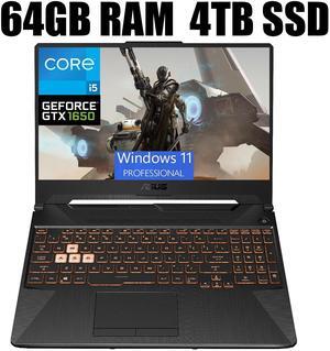 ASUS TUF F15 Gaming Laptop, 15.6" FHD 144Hz Display, Intel Core i5-10300H 4 cores Processor, NVIDIA GeForce GTX 1650 4GB, Wi-Fi 6, 64GB DDR4  4TB PCIe SSD, Windows 11 Pro