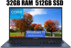 ASUS Vivobook 14 Laptop, 14" FHD (1920 x 1080) Display, Intel Core i5-1235U 6 Cores Processor, Intel Iris Xe Graphics, Numeric Keypad, Webcam, 32GB DDR4  512GB PCIe SSD, Windows 11 Pro