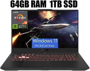 ASUS TUF Gaming A15 Gaming Laptop, 15.6" FHD 144Hz Display, AMD Ryzen 9 7940HS 8 Core Processor, NVIDIA GeForce RTX 4070 8GB GDDR6, Wi-Fi 6, 64GB DDR5  1TB PCIe SSD, Windows 11 Pro