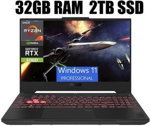 ASUS TUF Gaming A15 Gaming Laptop, 15.6" FHD 144Hz, AMD Ryzen 7 7735HS 8-Cores Processor, GeForce RTX 4060 8GB GDDR6, Bluetooth 5.3, RGB Backlit Keyboard, 32GB DDR5  2TB PCIe SSD, Windows 11 Pro