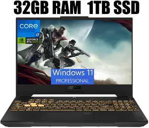 ASUS TUF 15 Gaming Laptop, 15.6" FHD 144Hz Display, Intel Core i7-13620H 10 Cores Processor, NVIDIA GeForce RTX 4070 8 GB GDDR6, RGB Backlit Keyboard, Wi-Fi 6, 32GB DDR5  1TB PCIe SSD, Windows 11 Pro