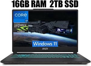 MSI Cyborg 15 Gaming Laptop, 15.6" FHD 144Hz Display, Intel Core i7-13620H 10 Cores Processor, NVIDIA GeForce RTX 4050 6GB GDDR6, Backlit KB, Wi-Fi 6, 16GB DDR5  2TB PCIe SSD, Windows 11
