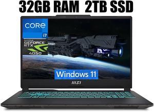 MSI Cyborg 15 Gaming Laptop, 15.6" FHD 144Hz Display, Intel Core i7-13620H 10 Cores Processor, NVIDIA GeForce RTX 4050 6GB GDDR6, Backlit KB, Wi-Fi 6, 32GB DDR5  2TB PCIe SSD, Windows 11